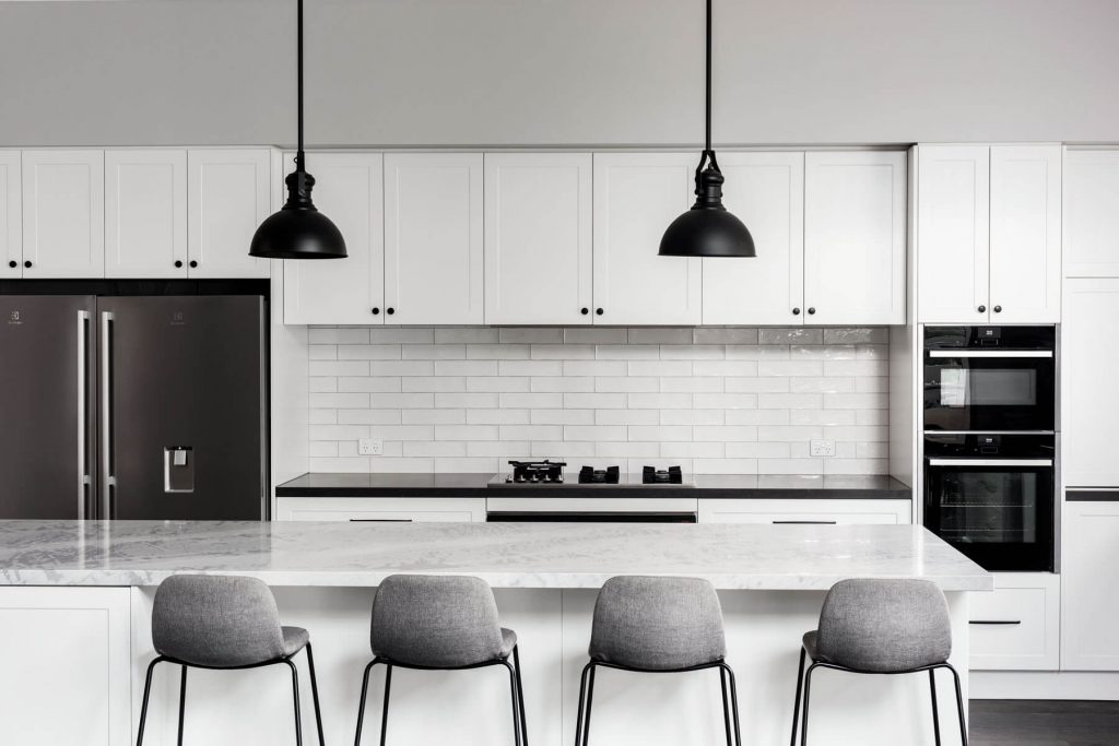 close up of a kitchen in a custom built melbourne home