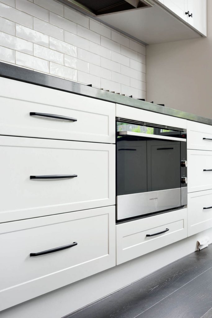 close up of an oven inside a custom built camberwell home