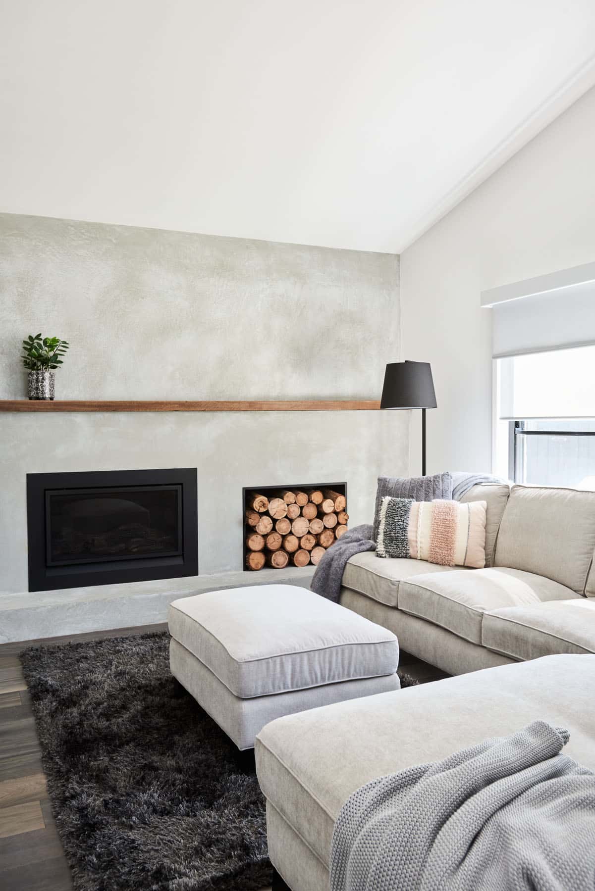 custom builders Canterbury - house living room with fireplace in Canterbury by Rycon Building Group